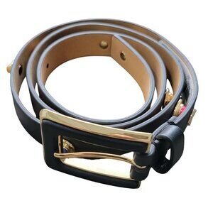 NWT-Kate Spade New York In The Loop Black Leather Belt-colored Embellishments